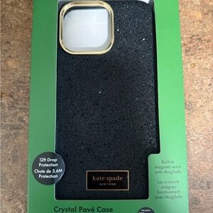 Kate Spade Black Crystal Pavé Case for iPhone 16 Pro Max